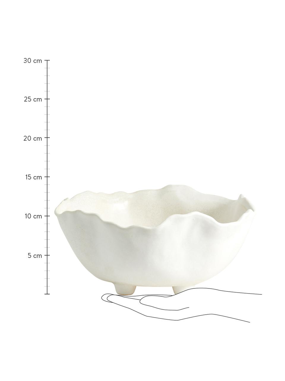 Saladier céramique crème Kauai, de différentes tailles, Céramique, Couleur crème, Ø 35 x haut. 14 cm