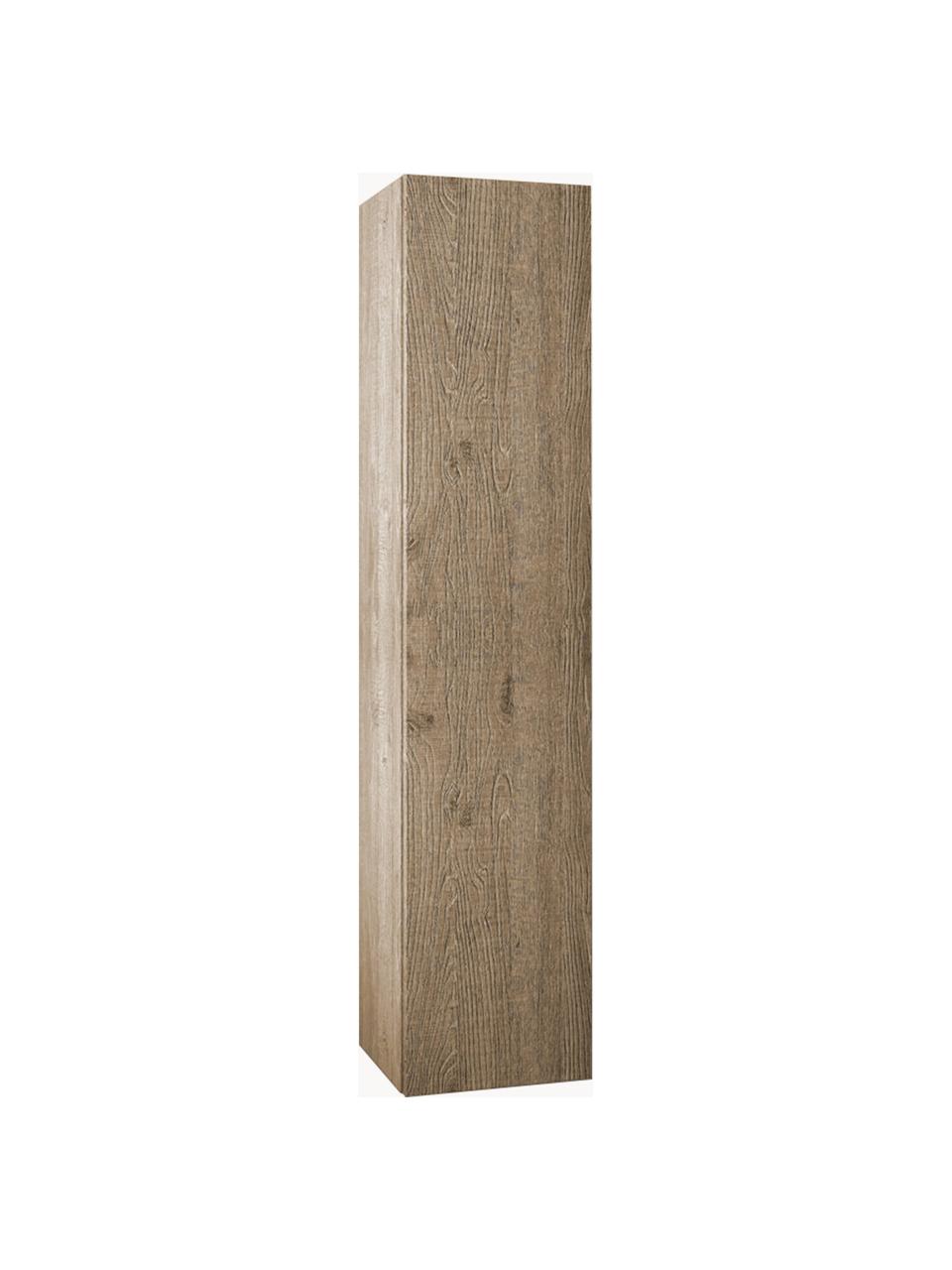 Armoire colonne de salle de bain Yoka, larg. 35 cm, Beige, aspect bois de chêne, larg. 35 x haut. 160 cm