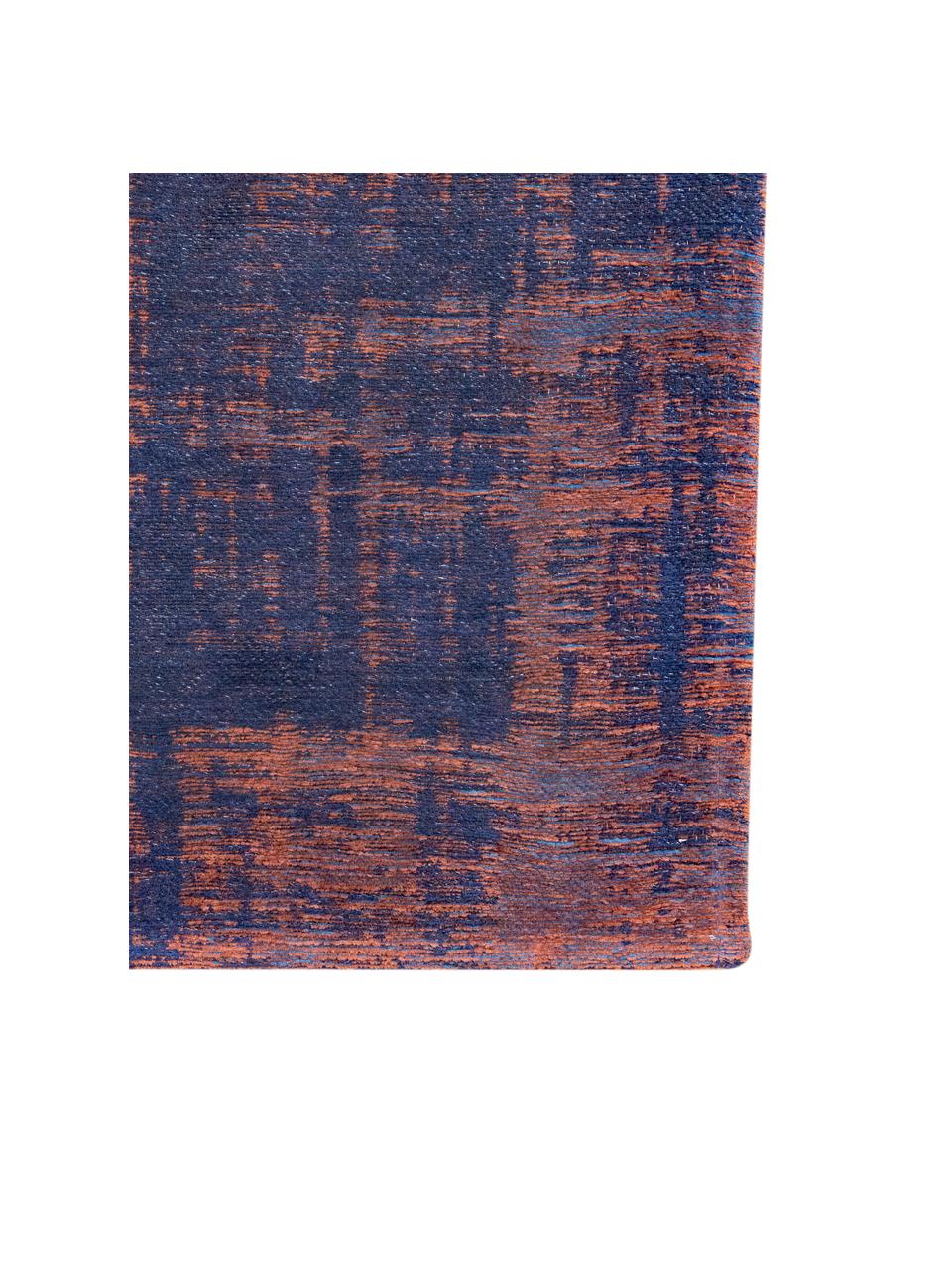 Koberec s abstraktním vzorem Sunset, 100 % polyester, Tmavě modrá, terakotová, Š 80 cm, D 150 cm (velikost XS)