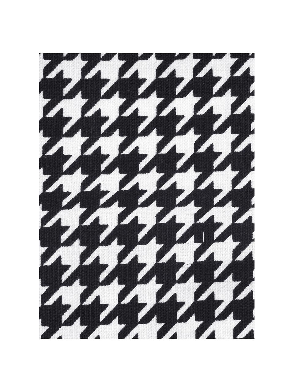 Funda de cojín estampada Marge, Algodón, Negro, blanco, berenjena, An 40 x L 40 cm