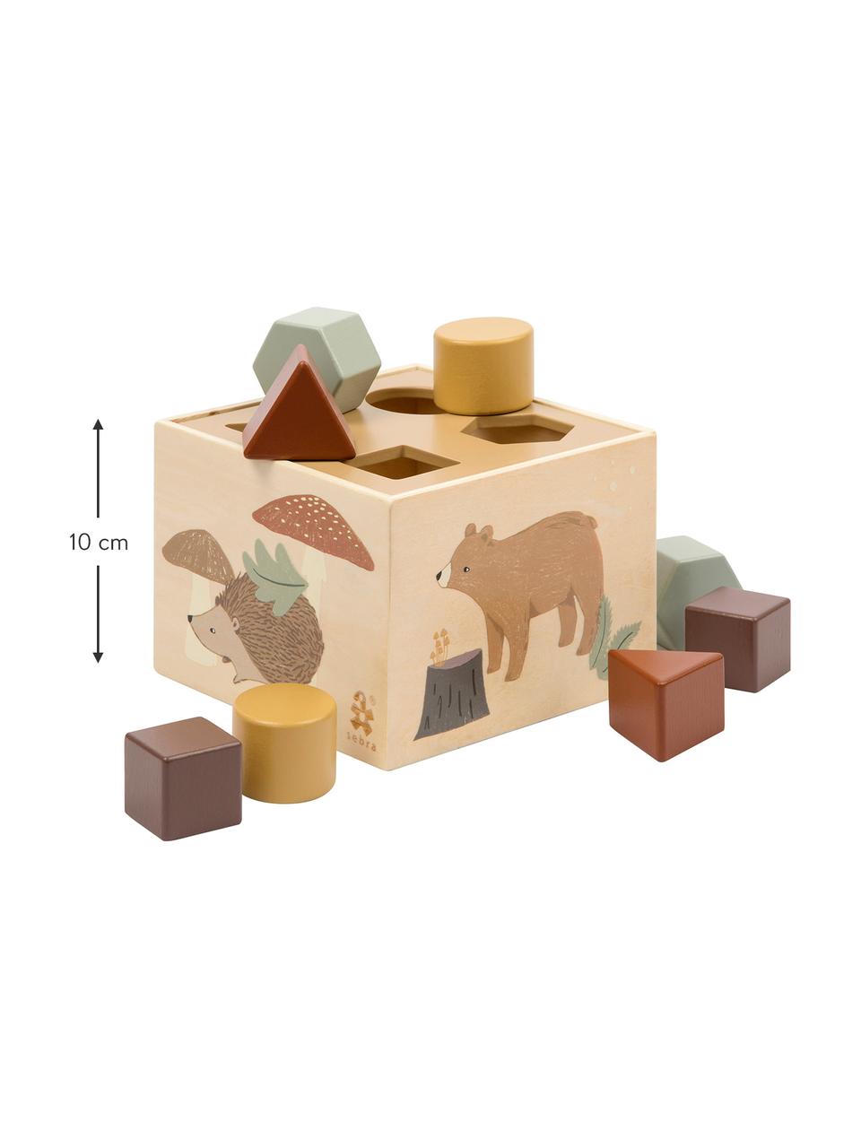 Boîte à formes géométriques en bois Nightfall, MDF (panneau en fibres de bois à densité moyenne), contreplaqué, Multicolore, larg. 14 x haut. 10 cm