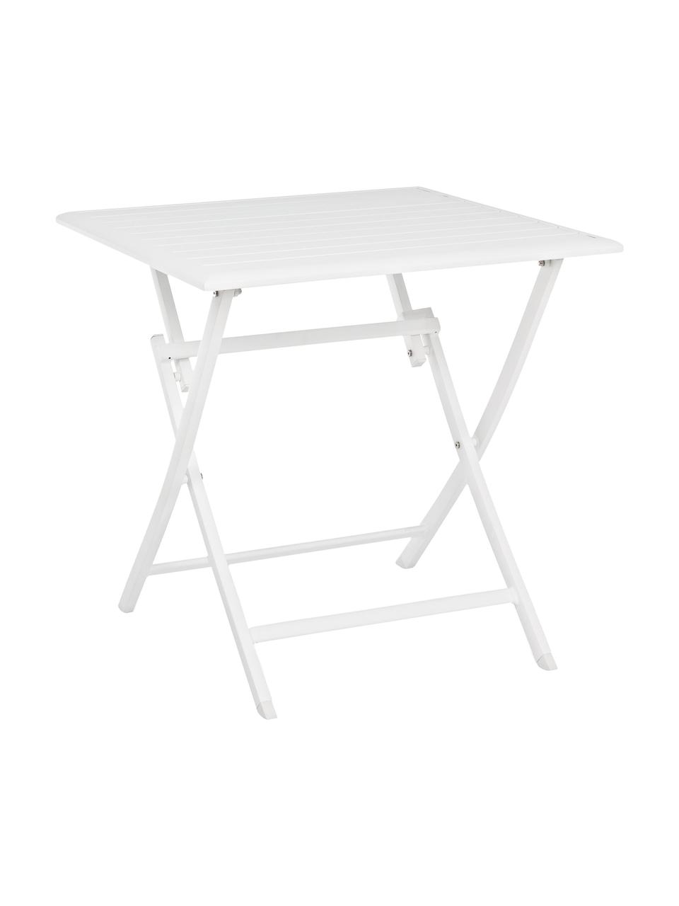 Stół ogrodowy Elin, składany, Aluminium malowane proszkowo, Biały, S 70 x G 70 cm