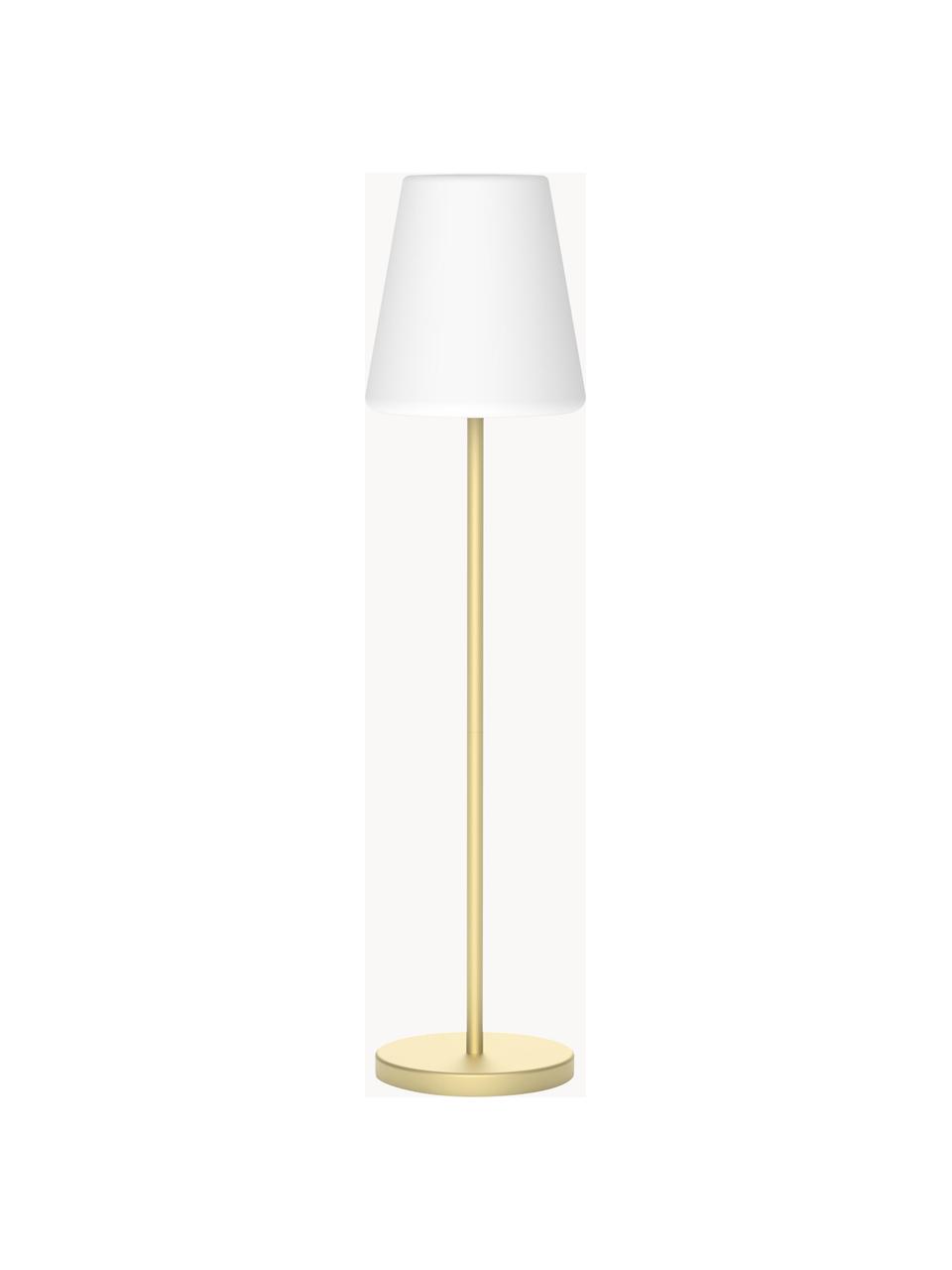 Lampe de jardin solaire intensité variable avec télécommande Lola, Blanc, doré, Ø 28 x haut. 119 cm