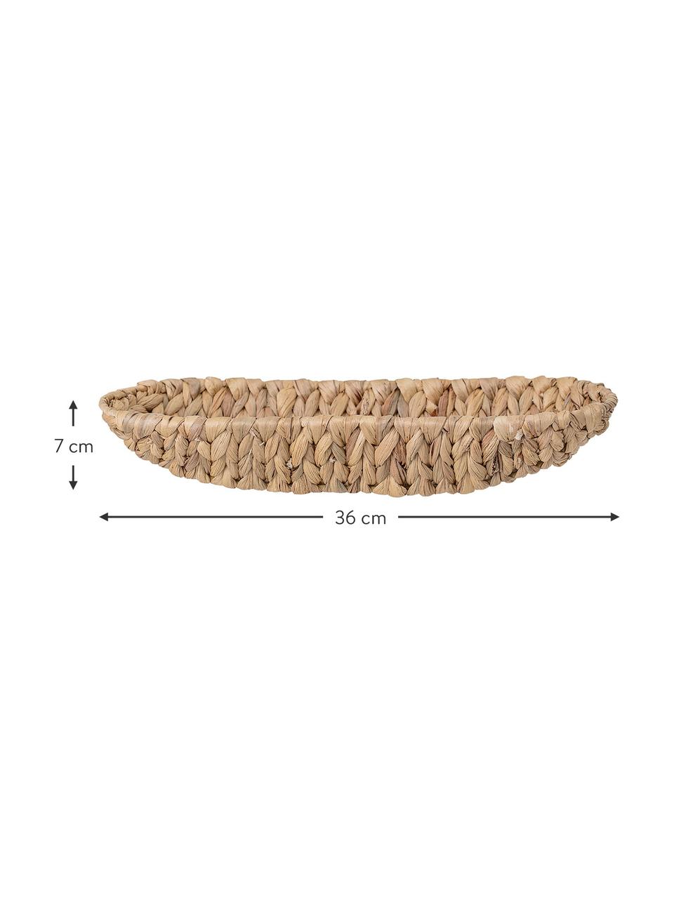 Corbeille à pain en jacinthe d'eau Nature, Jacinthe d'eau, Beige, larg. 36 cm x haut. 7 cm