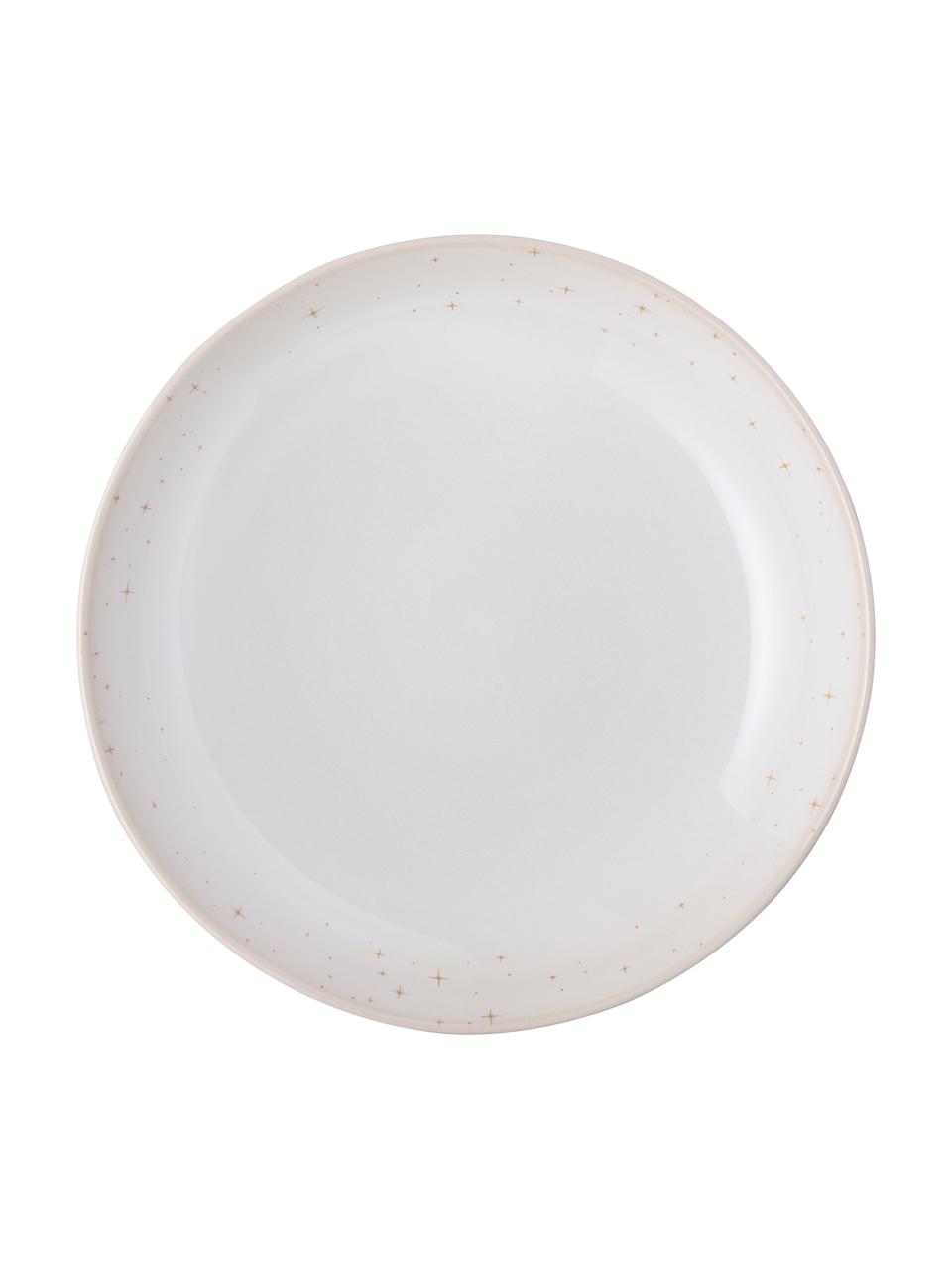 Serveerplateau Winter Glow, Premium porselein, Lichtbeige, wit, Ø 24 x H 9 cm