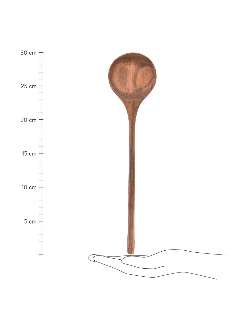 Couverts à salade en bois Yanila, 2 élém., Bois d'acacia, huilé, Bois d'acacia, long. 30 cm