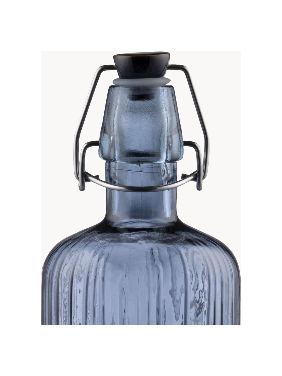 Glasflasche Kusintha, 1.2 L, Glas, Blau, 1.2 L