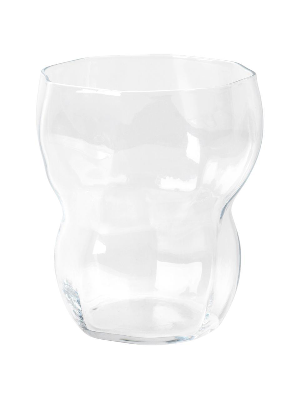 Vasos de vidrio soplado artesanalmente Limfjord, 4 uds., Vidrio, Transparente, Ø 8 x Al 9 cm, 250 ml