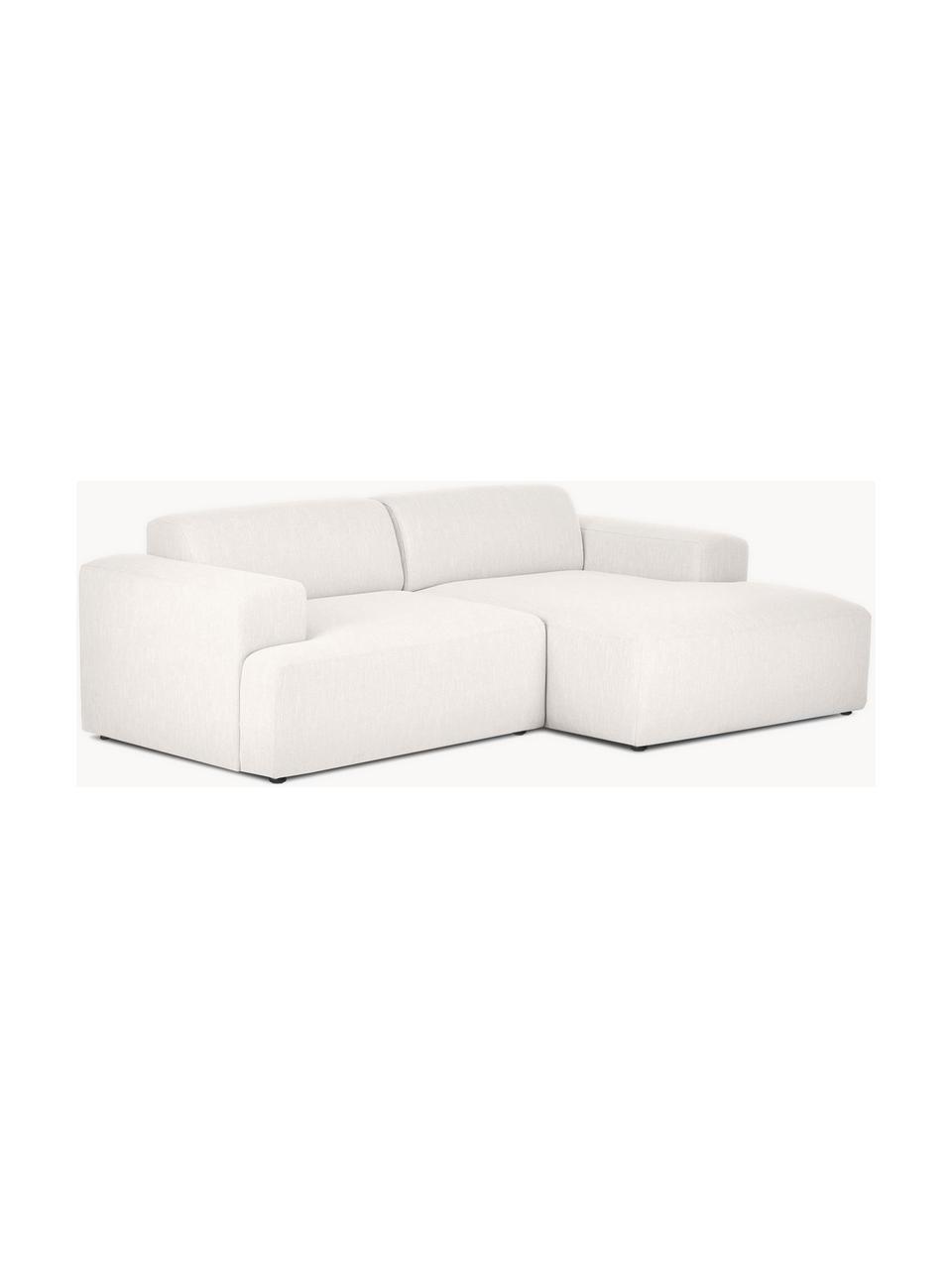 Ecksofa Melva (3-Sitzer), Bezug: 100% Polyester Der hochwe, Gestell: Massives Kiefernholz, Spa, Webstoff Greige, B 239 x T 143 cm, Eckteil links