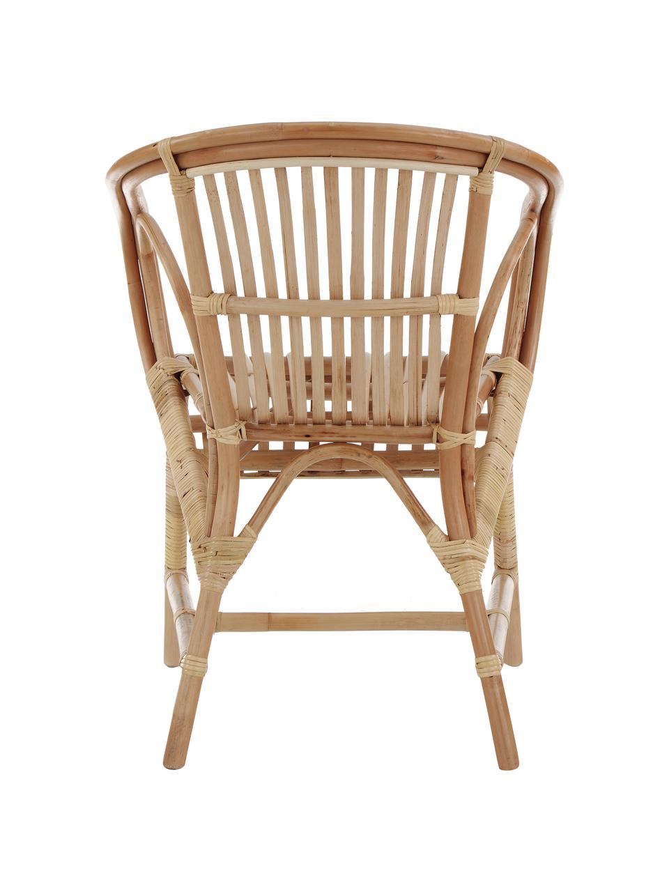 Krzesło z rattanu Alona, Rattan, Jasny brązowy, S 62 x W 82 cm