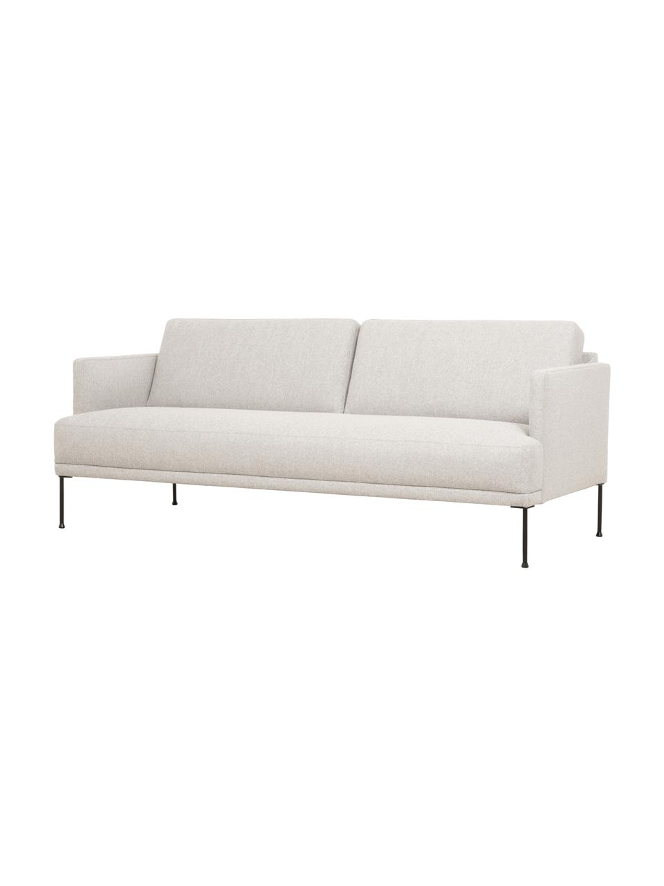 Pohovka s kovovými nohami Fluente (3-miestna), Béžová, Š 196 x H 85 cm