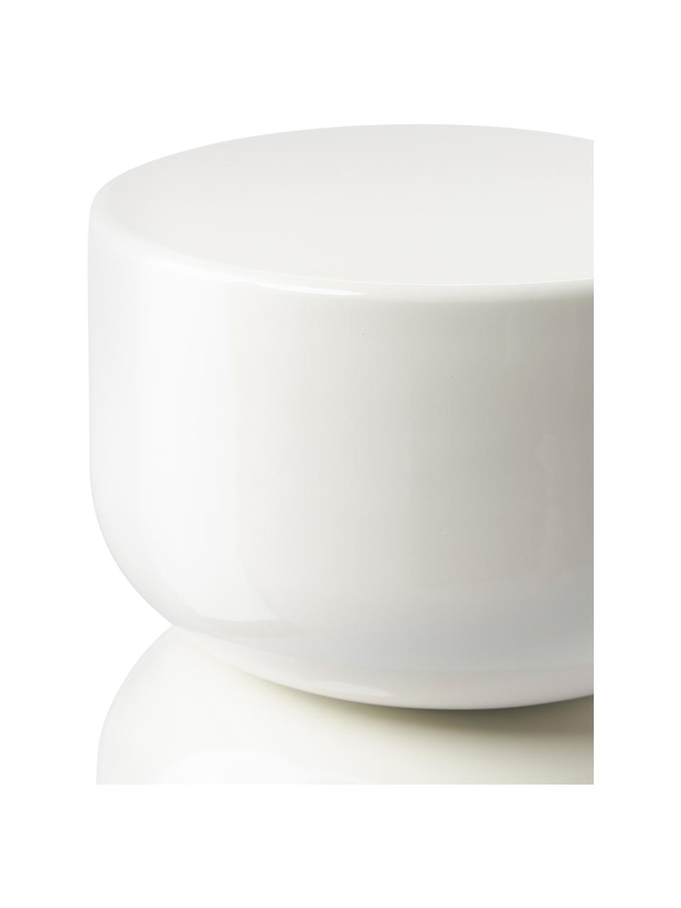 Tables d'appoint Amina, 2 pièces, Métal, revêtement par poudre, Blanc crème, brillant, Ø 28 x haut. 54 cm