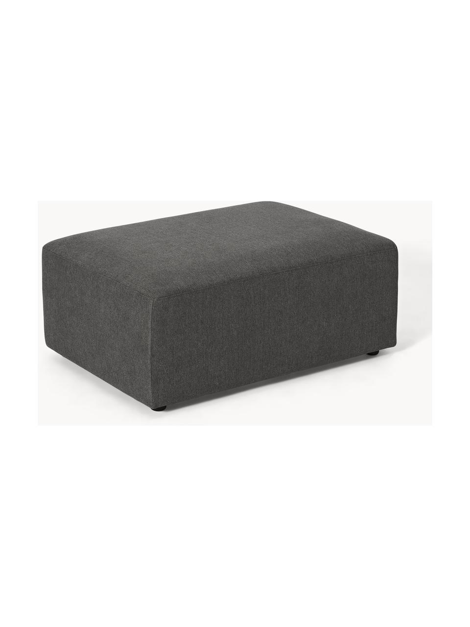 Pouf Melva, larg. 99 x prof. 72 cm, Tissu anthracite, larg. 99 x prof. 72 cm