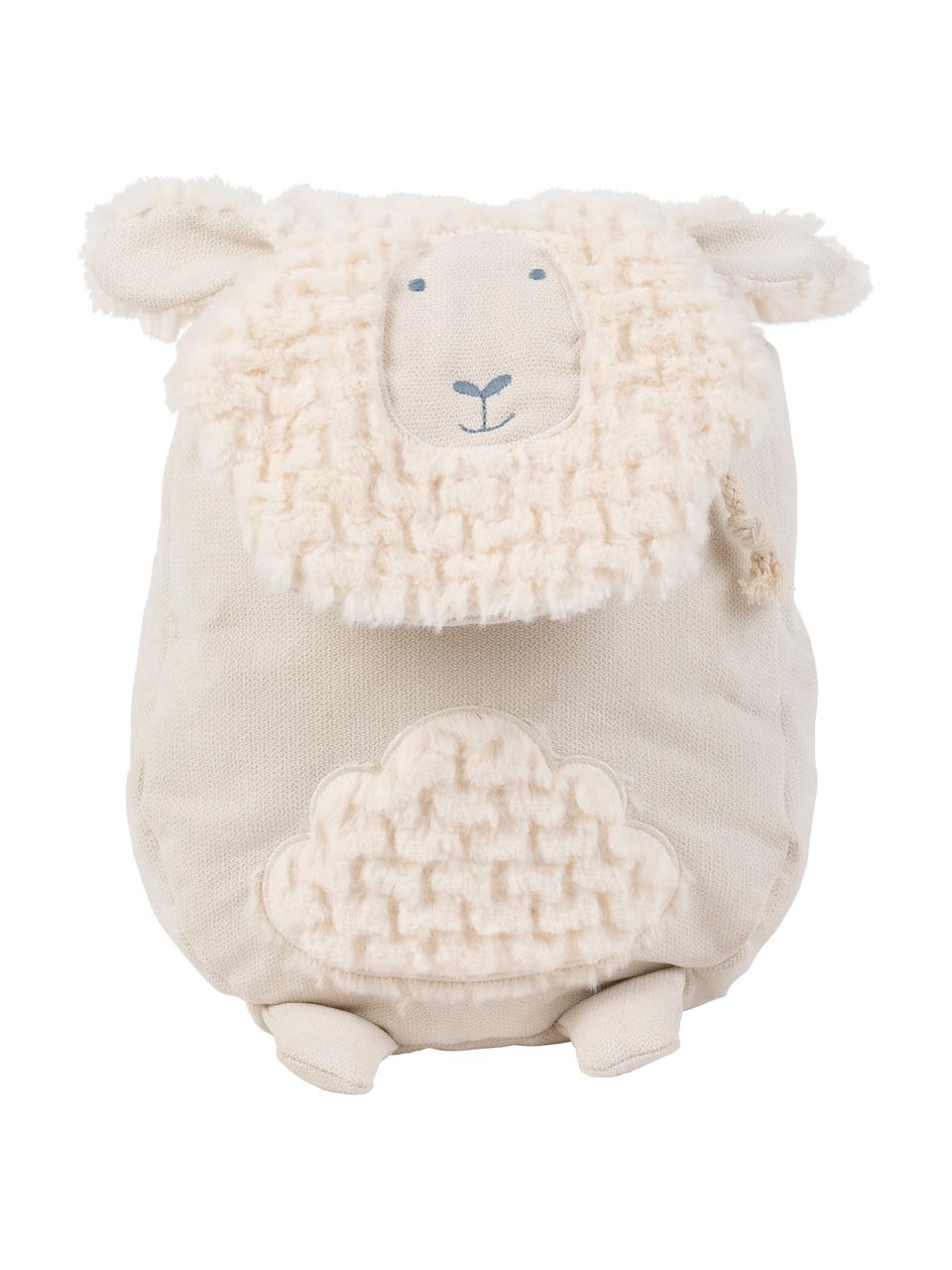 Batoh Shabby, Polyester, Krémově bílá, modrá, Š 22 cm, V 30 cm