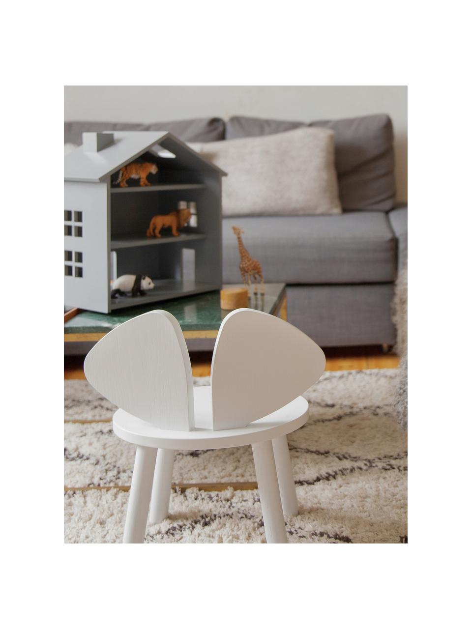 Silla infantil de madera Mouse, Chapa de madera de roble barnizada

Este producto está hecho de madera de origen sostenible y con certificación FSC®., Blanco, An 43 x F 28 cm