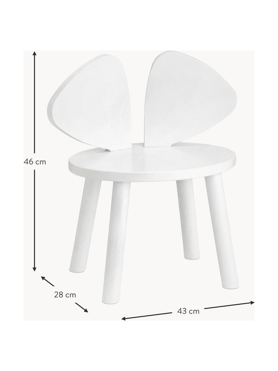 Silla infantil de madera Mouse, Chapa de madera de roble barnizada

Este producto está hecho de madera de origen sostenible y con certificación FSC®., Blanco, An 43 x F 28 cm