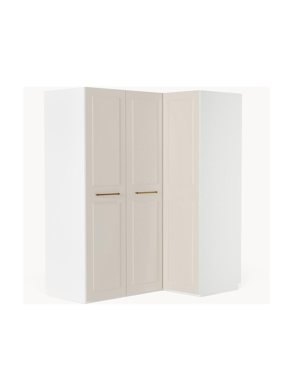 Armoire d'angle modulaire Charlotte, larg. 165 cm, plusieurs variantes, Beige, Basic Interior : larg. 165 x haut. 200 cm, avec module d'angle