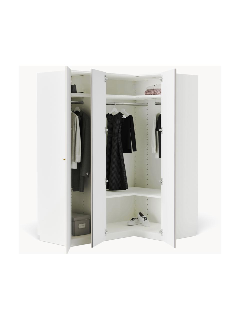 Armoire d'angle modulaire Charlotte, larg. 165 cm, plusieurs variantes, Beige, Basic Interior : larg. 165 x haut. 200 cm, avec module d'angle