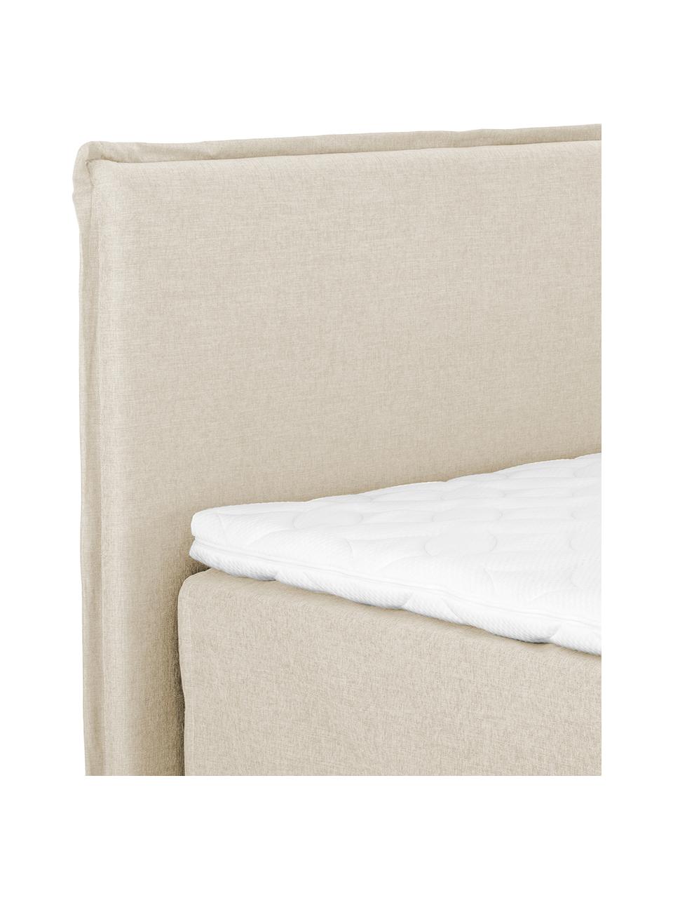 Premium Boxspringbett Violet, Matratze: 7-Zonen-Taschenfederkern , Beige, 200 x 200 cm