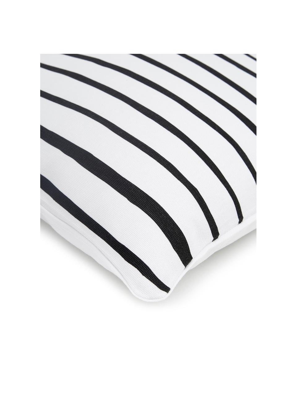 Funda de cojín Ola, 100% algodón, Negro y blanco estampado, An 40 x L 40 cm