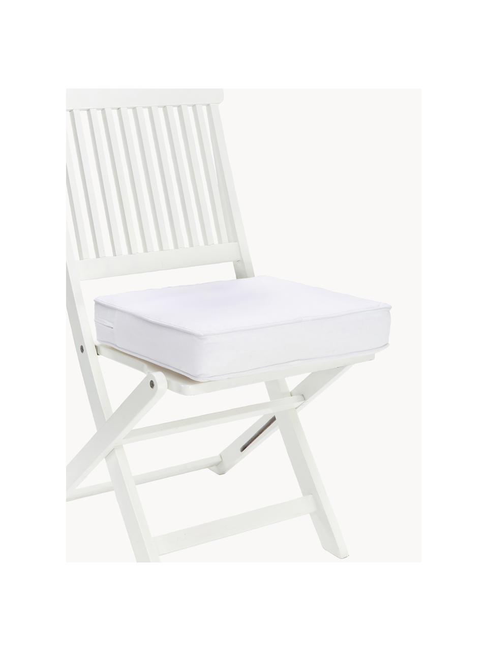 Cuscini sedia alti Zoey 2 pz, Rivestimento: 100% cotone, Bianco, Larg. 40 x Lung. 40 cm