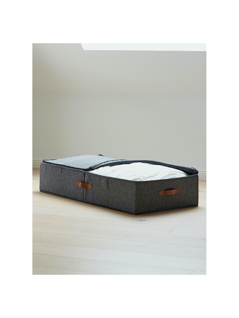 Boîte de rangement sous-matelas Premium, Gris foncé, brun, larg. 90 x prof. 45 cm