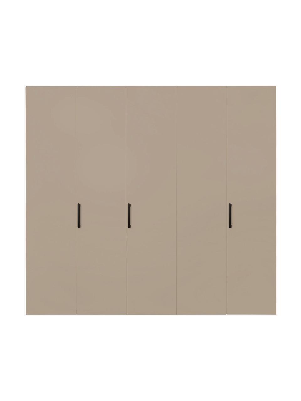 Draaideurkast Madison 5 deuren, inclusief montageservice, Frame: panelen op houtbasis, gel, Zandkleurig, B 252 x H 230 cm