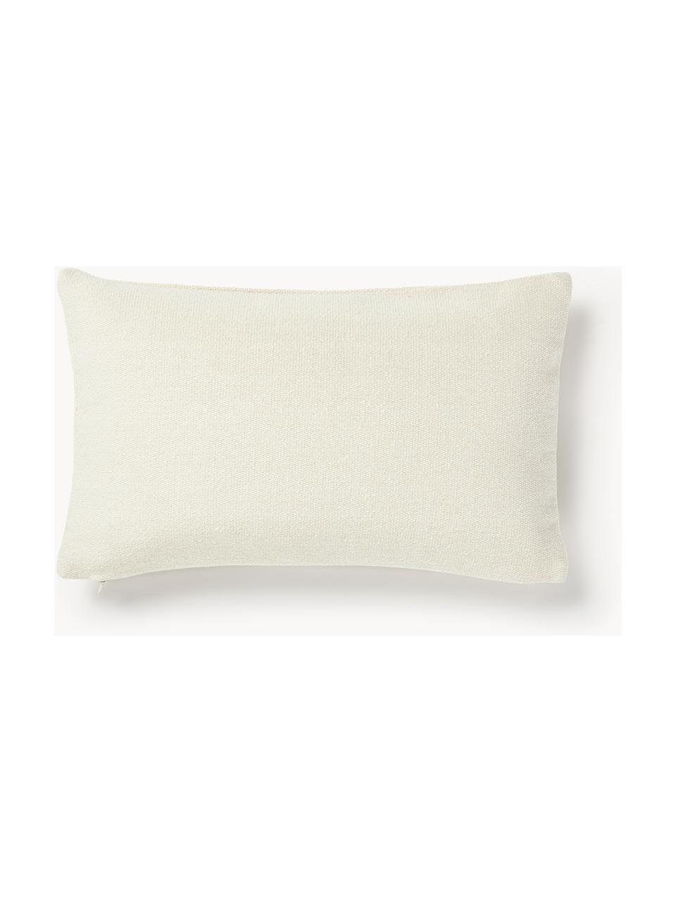 Housse de coussin en coton avec motif hivernal Emry, 100 % coton, Beige clair, rouge, larg. 30 x long. 50 cm