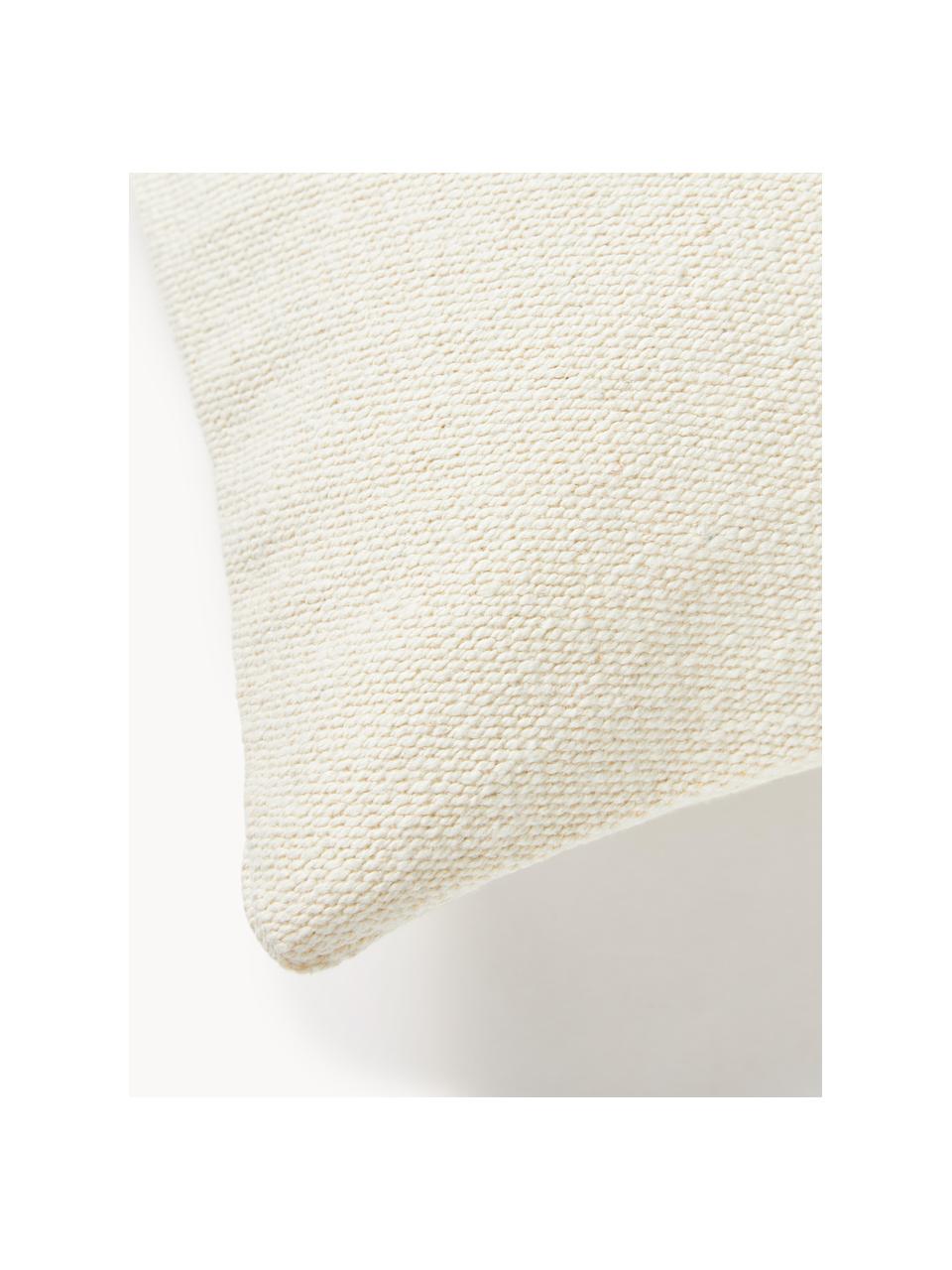 Housse de coussin en coton avec motif hivernal Emry, 100 % coton, Beige clair, rouge, larg. 30 x long. 50 cm