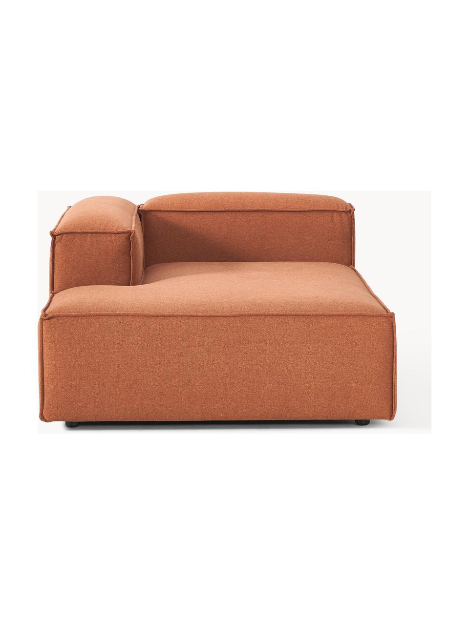 Diván modular Lennon, Tapizado: 100% poliéster Alta resis, Estructura: madera contrachapada de p, Patas: plástico Este producto es, Tejido terracota, An 119 x F 180 cm, chaise longue izquierda