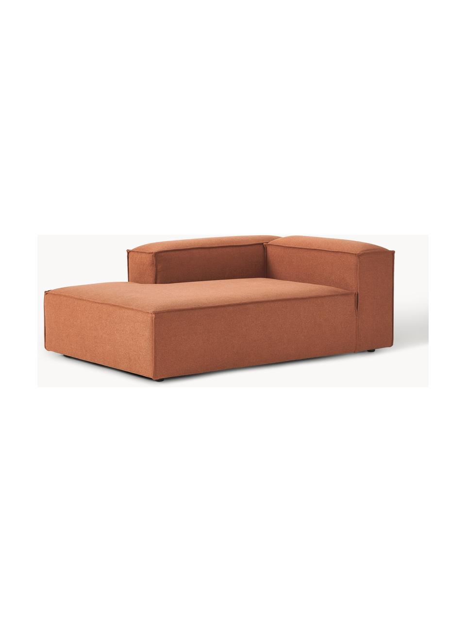 Diván modular Lennon, Tapizado: 100% poliéster Alta resis, Estructura: madera contrachapada de p, Patas: plástico Este producto es, Tejido terracota, An 119 x F 180 cm, chaise longue izquierda