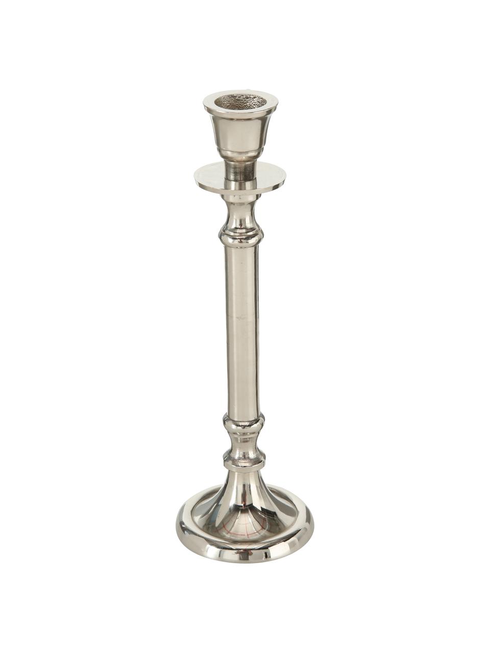 Kerzenhalter-Set Zeus, 5-tlg., Aluminium, Silberfarben, Set mit verschiedenen Größen