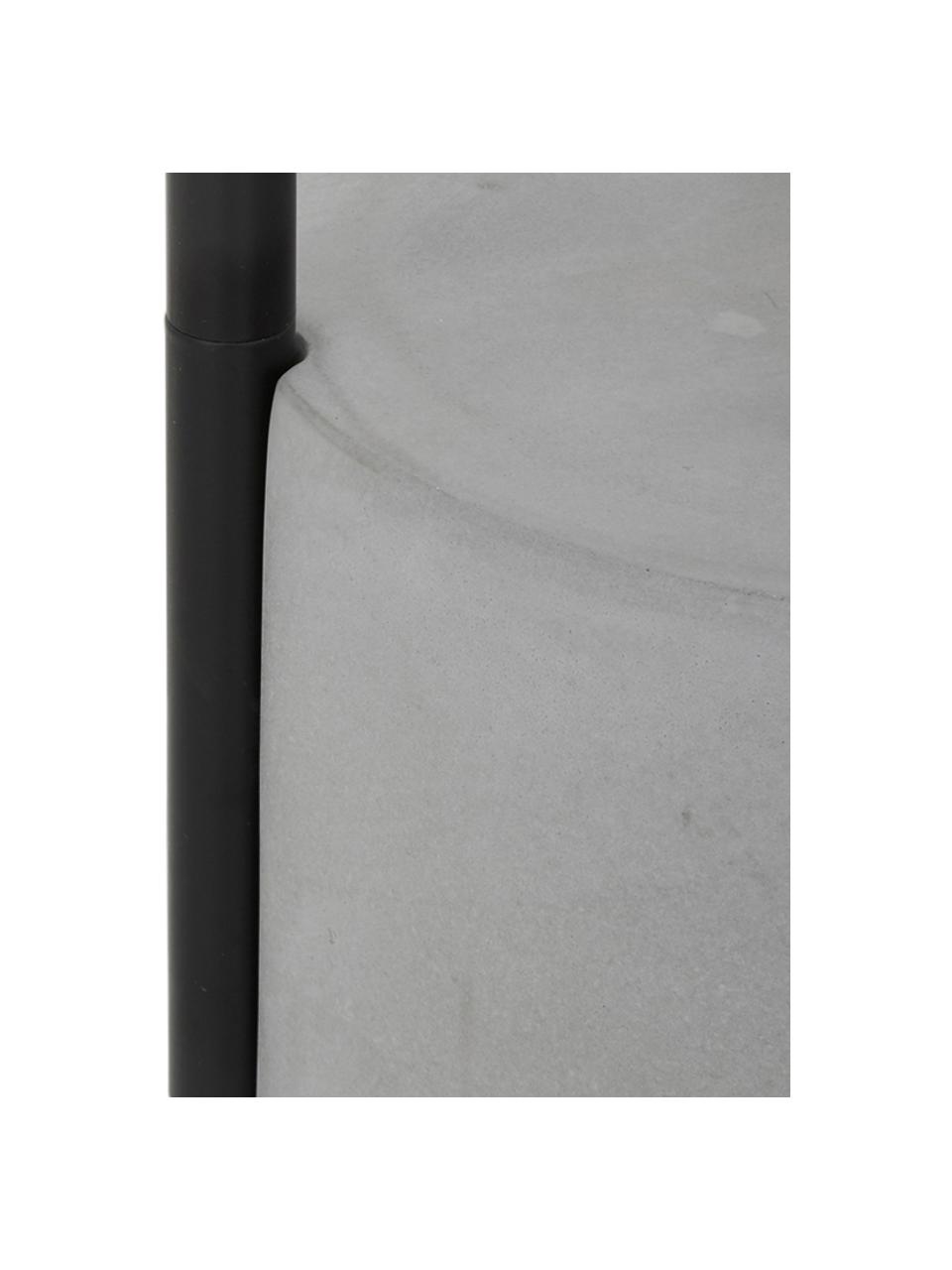 Stehlampe Pipero mit Betonfuß, Lampenschirm: Textil, Lampenfuß: Beton, Gestell: Metall, pulverbeschichtet, Grau, Schwarz, H 161 cm