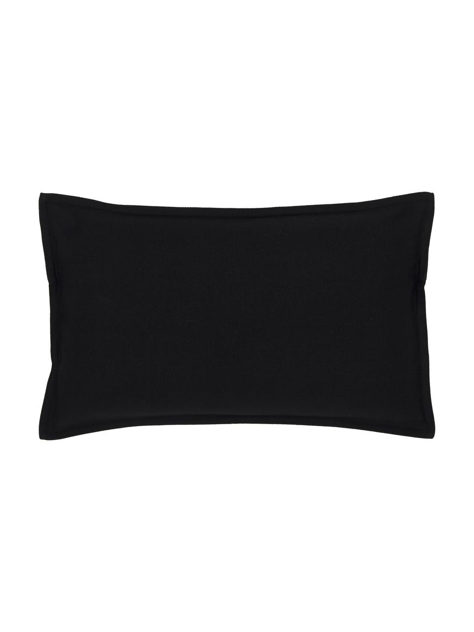 Housse de coussin noire Mads, 100 % coton, Noir, larg. 30 x long. 50 cm