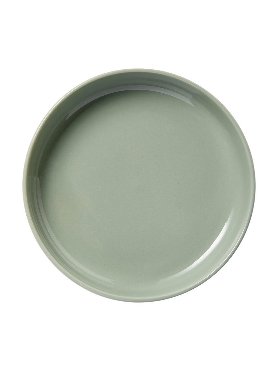 Porcelánová súprava tanierov Nessa, 4 osoby (12 dielov), Vysokokvalitný porcelán, Šalviová zelená, 4 osôb (12 dielov)