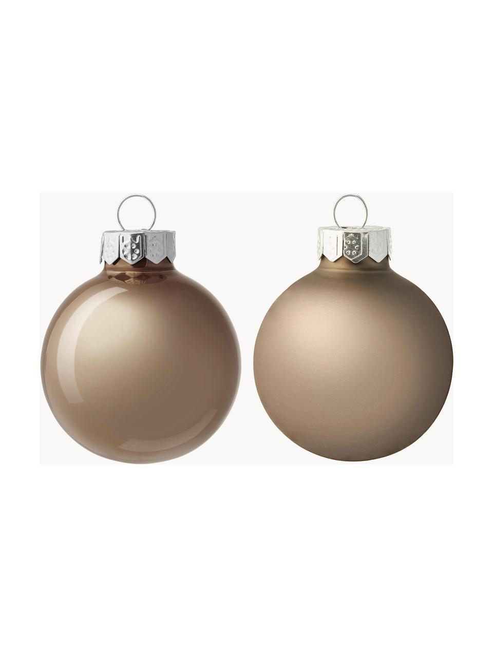 Boules de Noël Evergreen, 16 pièces, Brun clair, Ø 4 cm, 16 pièces