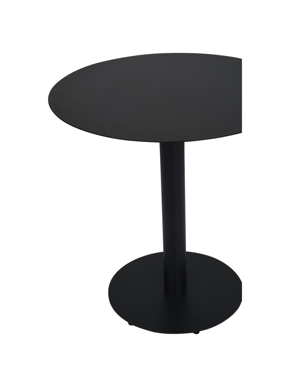 Tavolo da giardino in metallo Troy, Metallo rivestito, Nero, Ø 70 x Alt. 72 cm