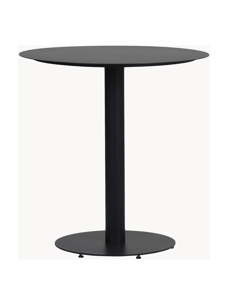Tavolo da giardino in metallo Troy, Metallo rivestito, Nero, Ø 70 x Alt. 72 cm