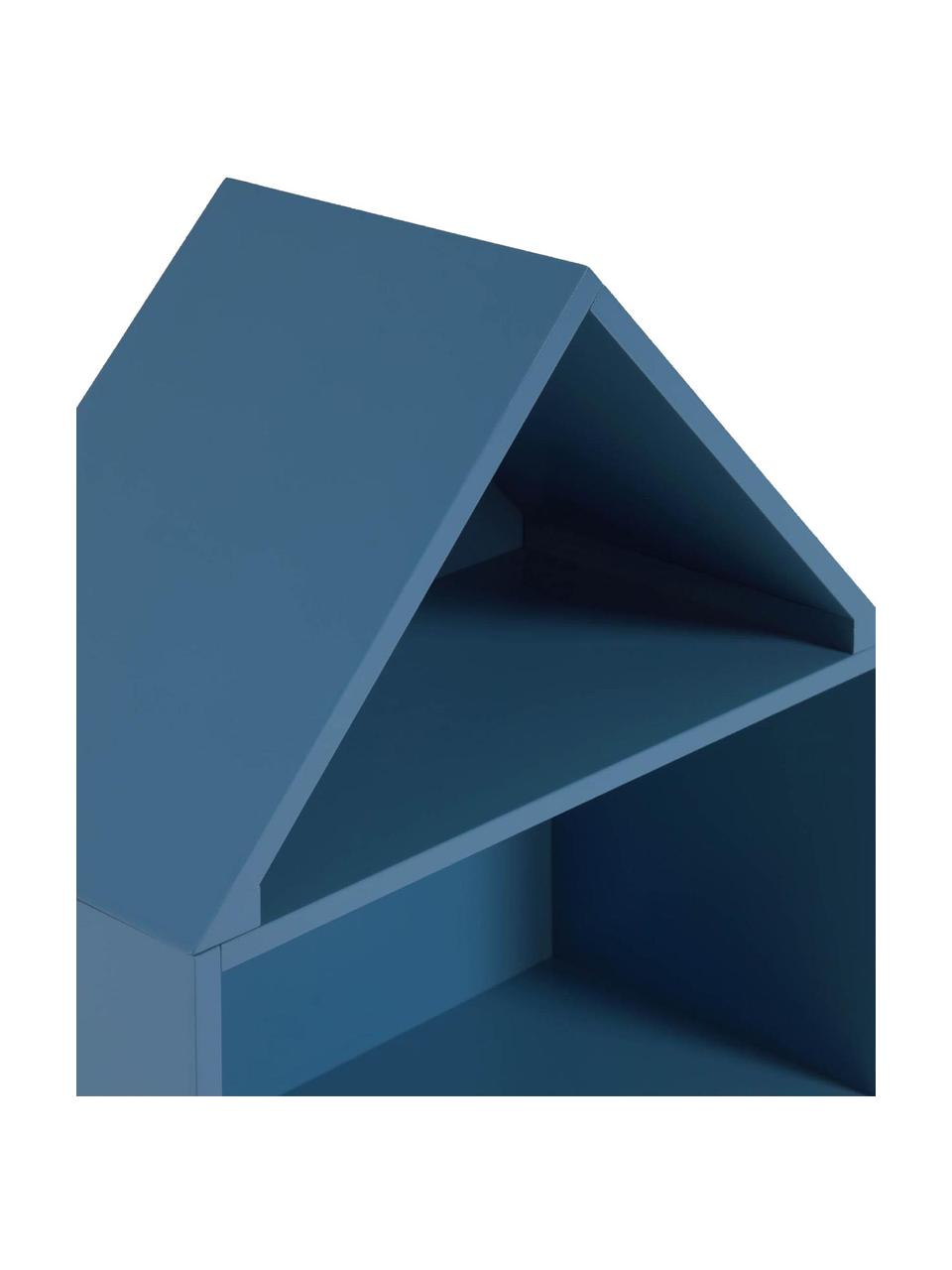 Dětský regál Celeste, Dřevovláknitá deska střední hustoty (MDF), lakovaná, Modrá, Š 50 cm, V 105 cm