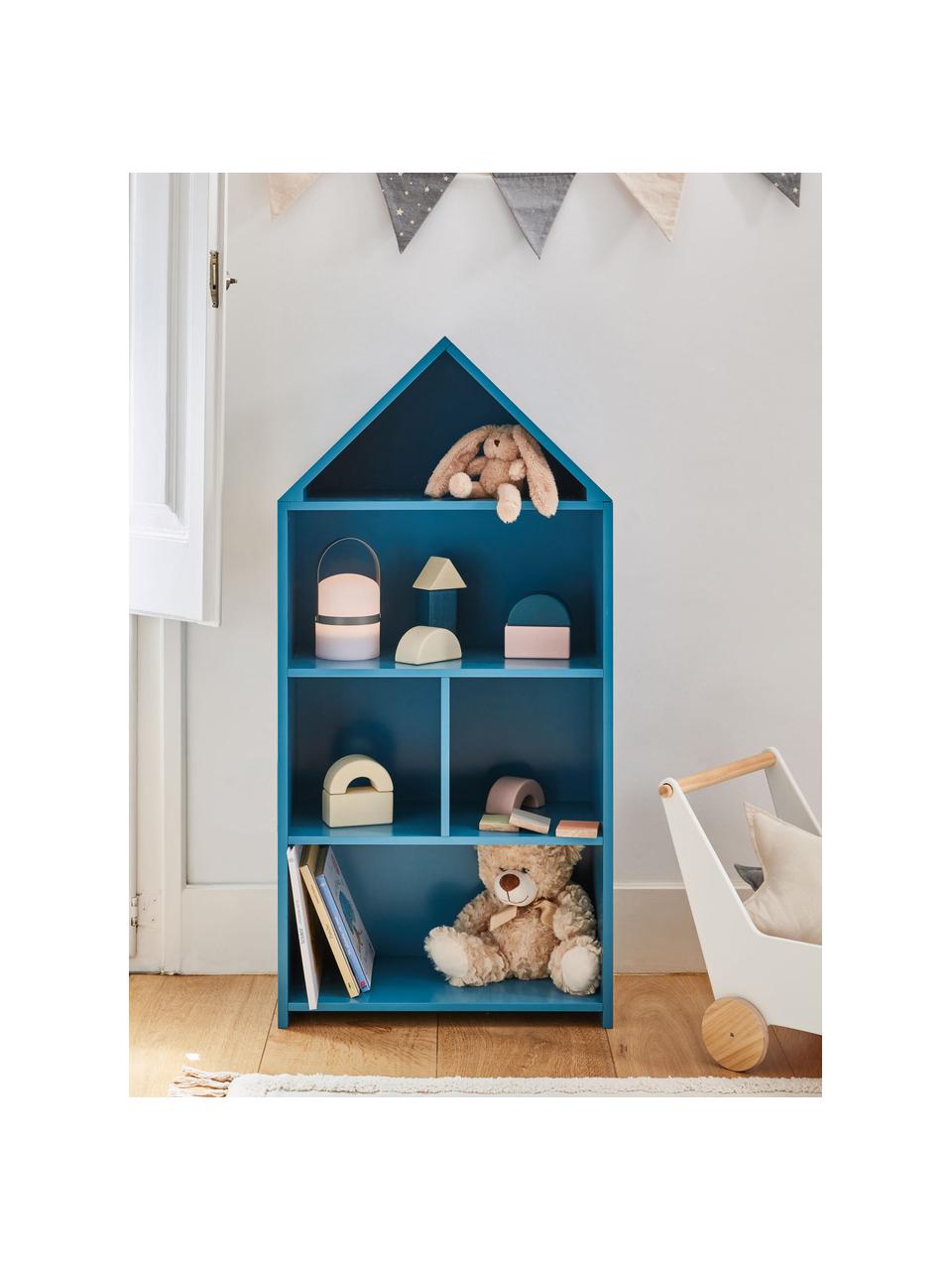 Kinder-Regal Celeste, Mitteldichte Holzfaserplatte (MDF), lackiert, Blau, B 50 x H 105 cm