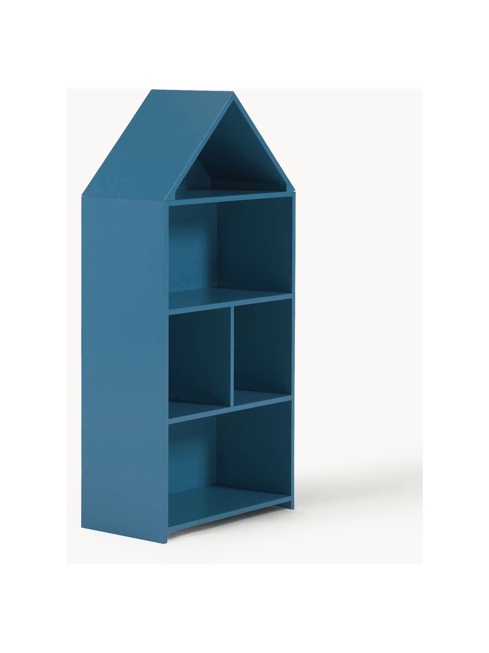 Kinder-Regal Celeste, Mitteldichte Holzfaserplatte (MDF), lackiert, Blau, B 50 x H 105 cm