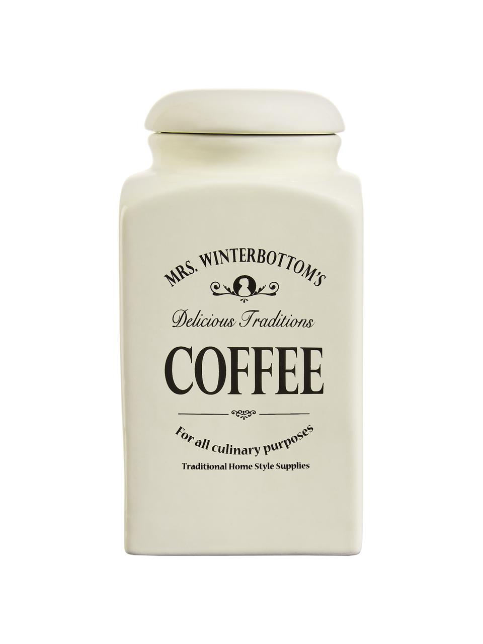 Bote Mrs Winterbottoms Coffee, Gres, Blanco crema, negro, An 11 x Al 21 cm, 1,3 L