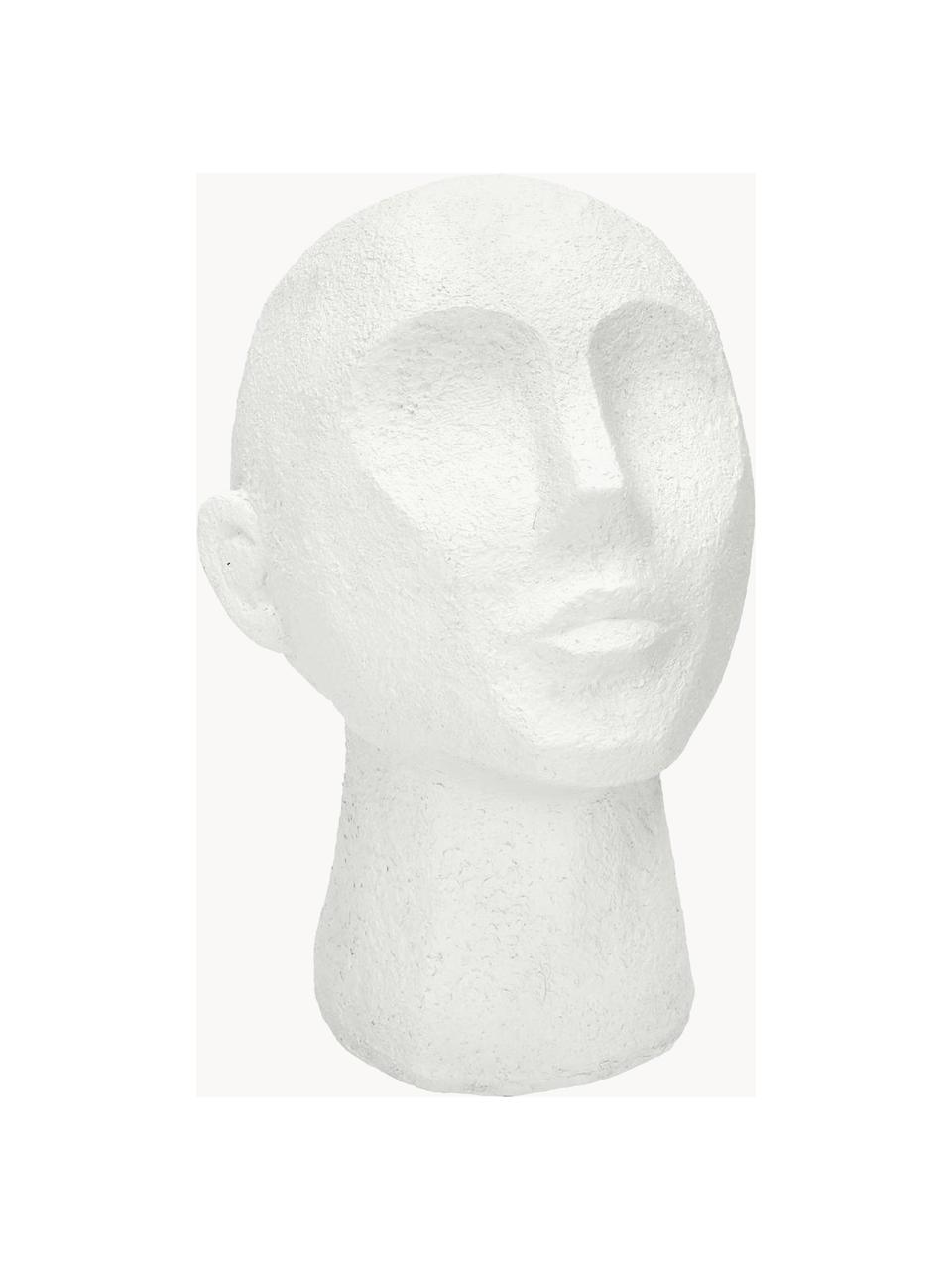 Deko-Objekt Head, Polyresin, Weiß, B 19 x H 23 cm