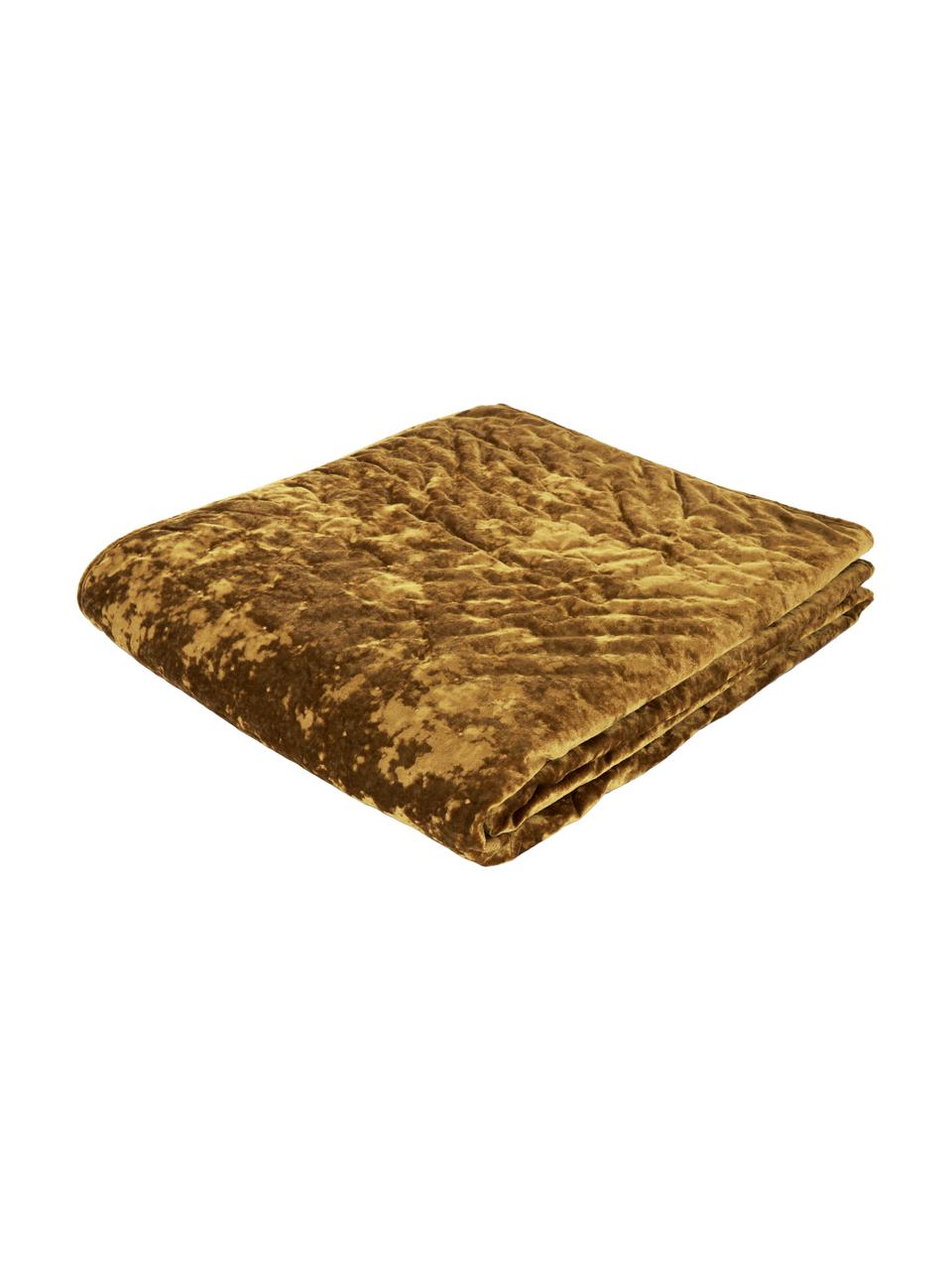 Couvre-lit en velours Enid, Velours (100% polyester)
Oeko-Tex Standard 100, classe 1, Ocre, larg. 180 x long. 250 cm (pour lits jusqu'à 140 x 200 cm)