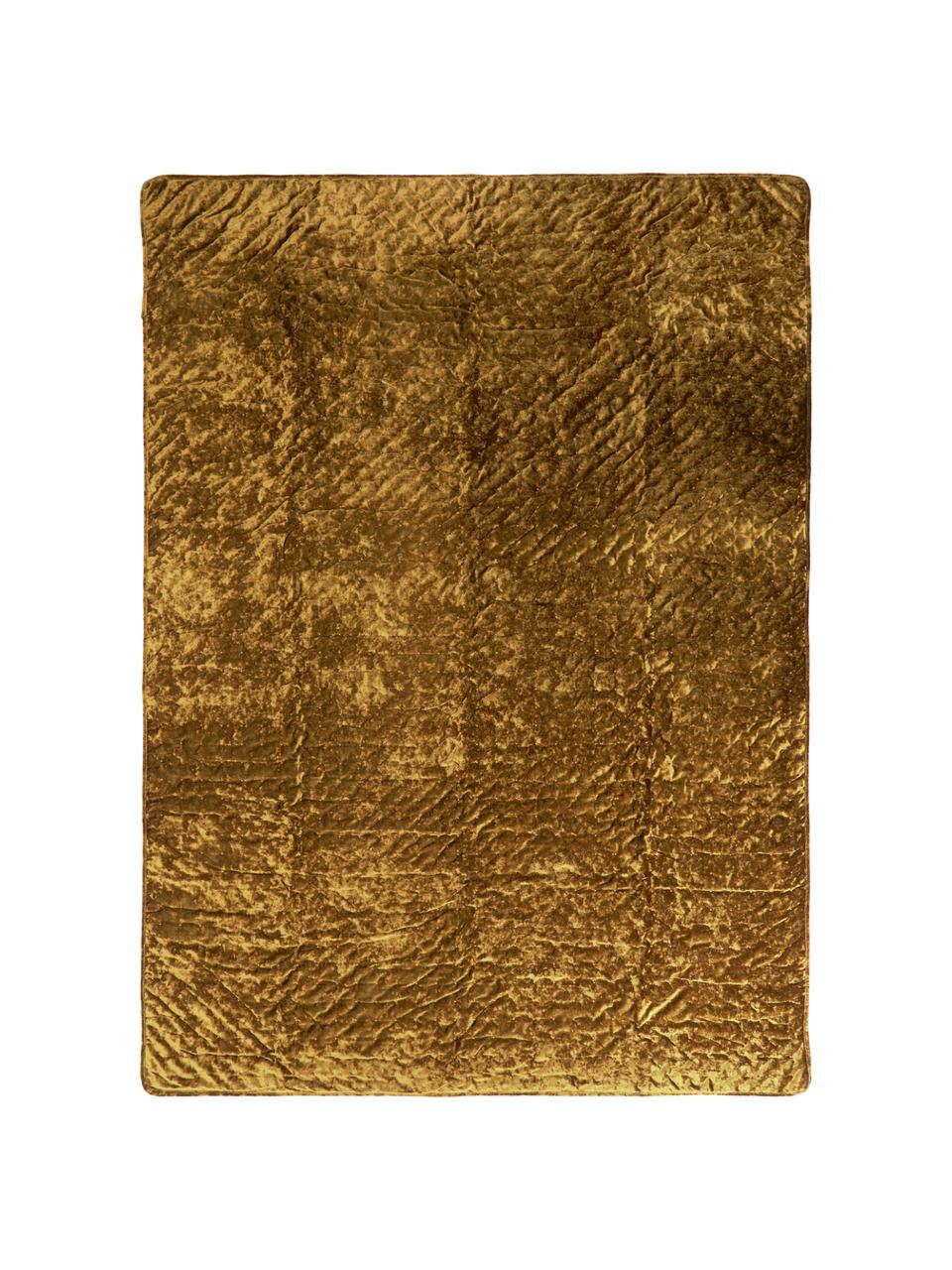 Colcha de terciopelo Enid, Terciopelo (100% poliéster)
Certificado Oeko-Tex Standard 100, clase 1, Ocre, An 180 x L 250 cm (para camas de 140 x 200 cm)