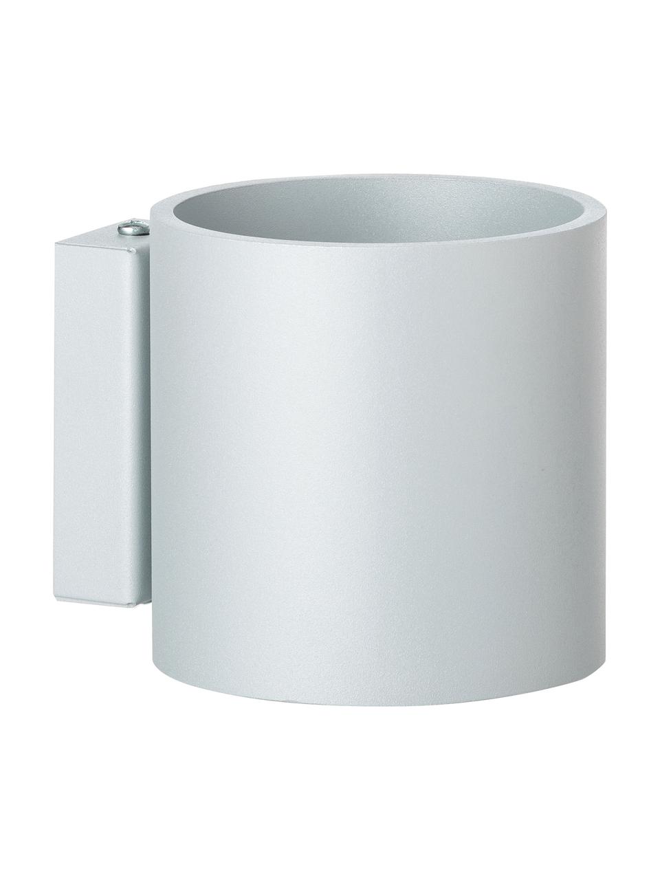 Kleine wandlamp Roda in grijs, Lampenkap: gepoedercoat aluminium, Grijs, B 10 x H 10 cm