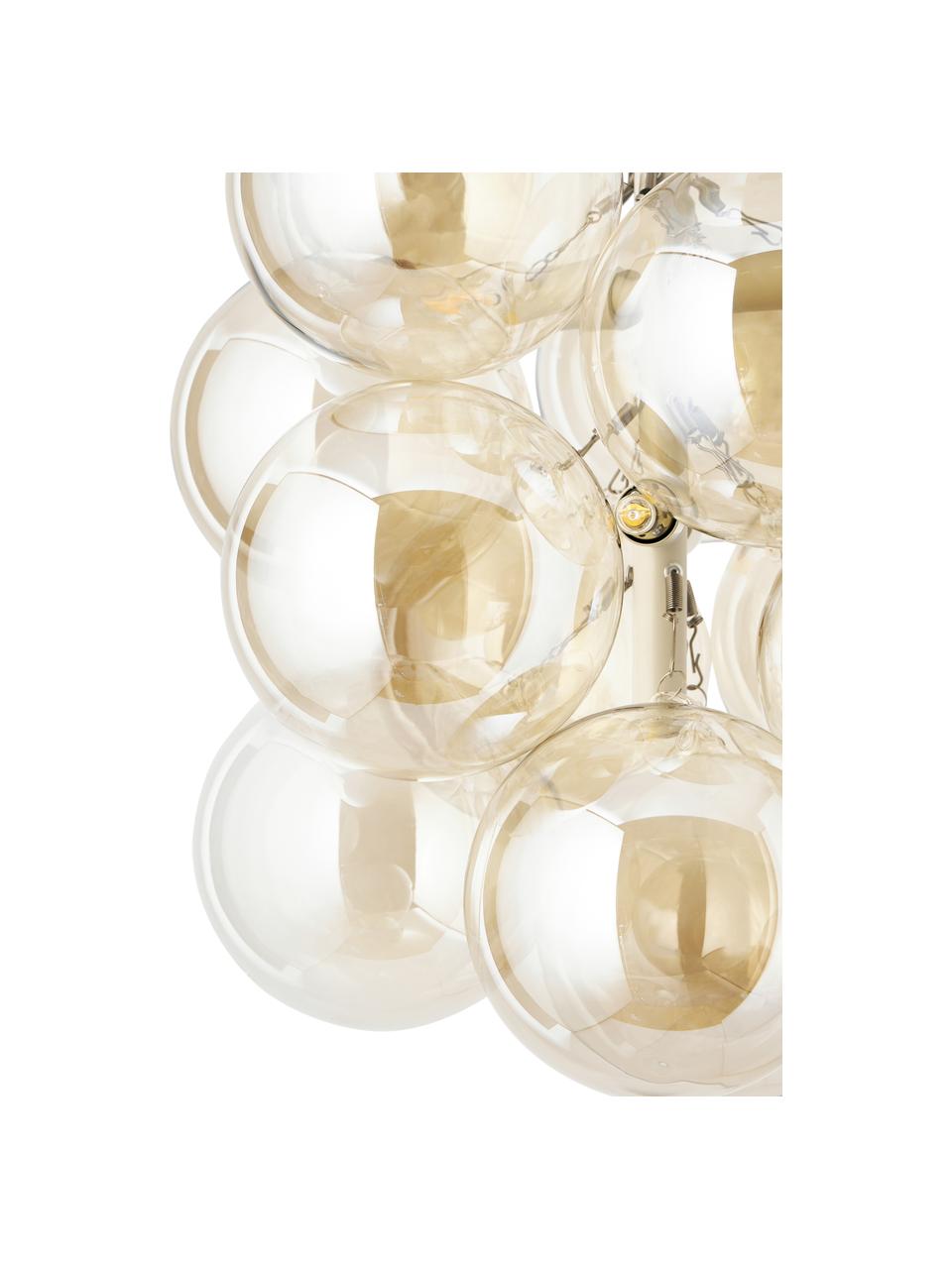 Suspension design en verre Bubbles, Couleur champagne, beige, Ø 32 x haut. 160 cm