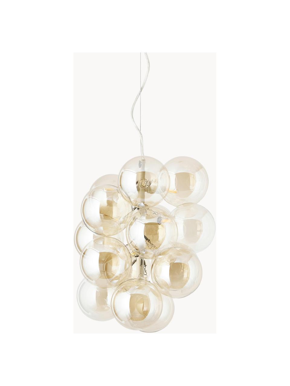 Lampa wisząca ze szkła Bubbles, Odcienie złotego, Ø 32 cm