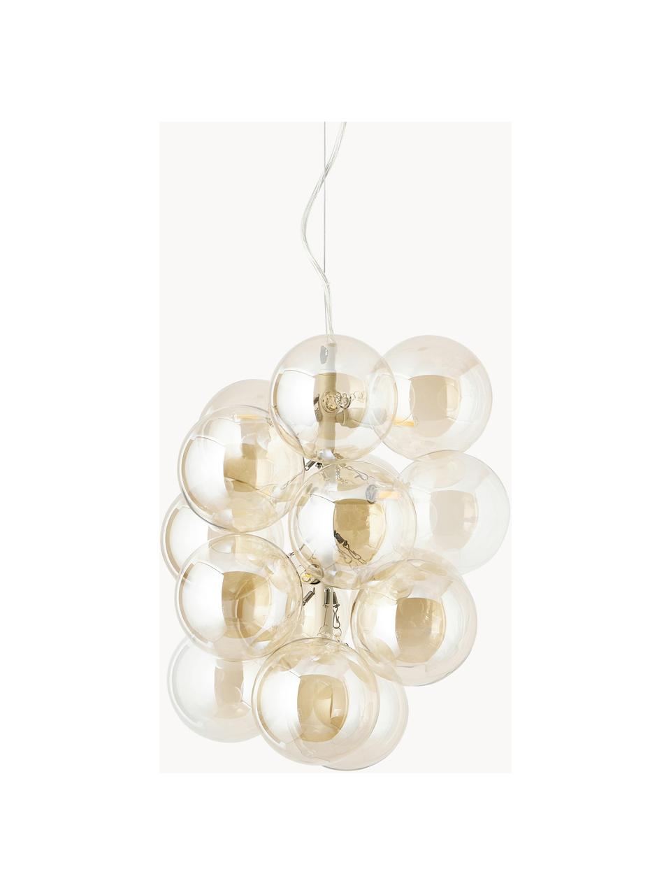 Design hanglamp Bubbles van glas, Goudkleurig, Ø 32 cm