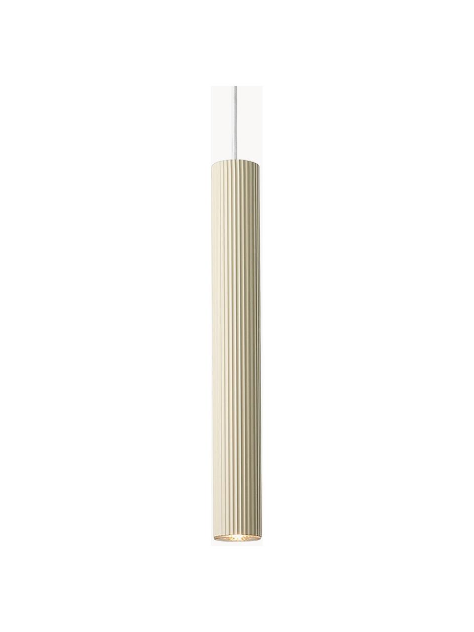 Lampada a sospensione piccola Vico, Lampada: plastica, Beige chiaro, bianco, Ø 5 x Alt. 40 cm